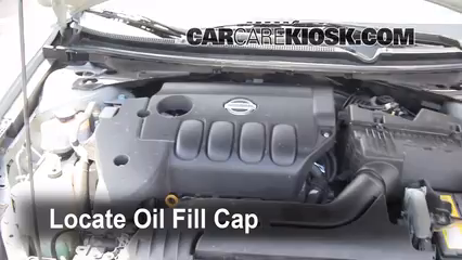 How to Add Oil Nissan Altima (2007-2013) - 2009 Nissan Altima 2.5L 4 Cyl.